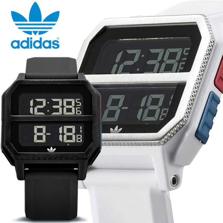 楽天市場 Adidas アディダス 腕時計 ウォッチ デジタル ラバー カレンダー 黒 白 レディース メンズ スポーツ ファッション ギフト プレゼント Adidas23 Cameron