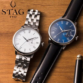 【STAG】 スタッグ TYO 腕時計 メンズ ウォッチ ステンレス 松坂レザー 付属 クロノグラフ 男性用 STG020