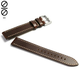 SIS シス 替えベルト 腕時計バンド レザーベルト 牛革 ブラウン 18mm 天然皮革 交換ベルト