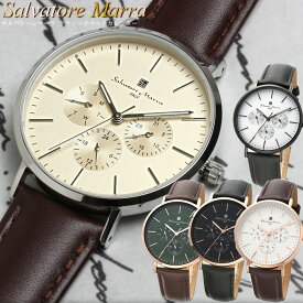 Salvatore Marra サルバトーレマーラ 腕時計 メンズ 革ベルト レザー 38mm マルチカレンダー ウォッチ ブランド 人気 シンプル SM22102