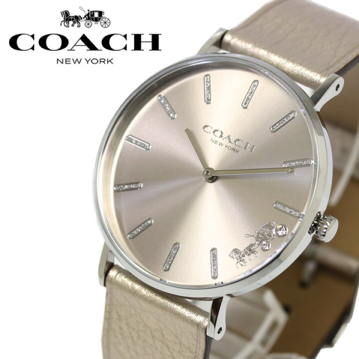 楽天市場】COACH コーチ PERRY ペリー ベージュ シルバー 腕時計  