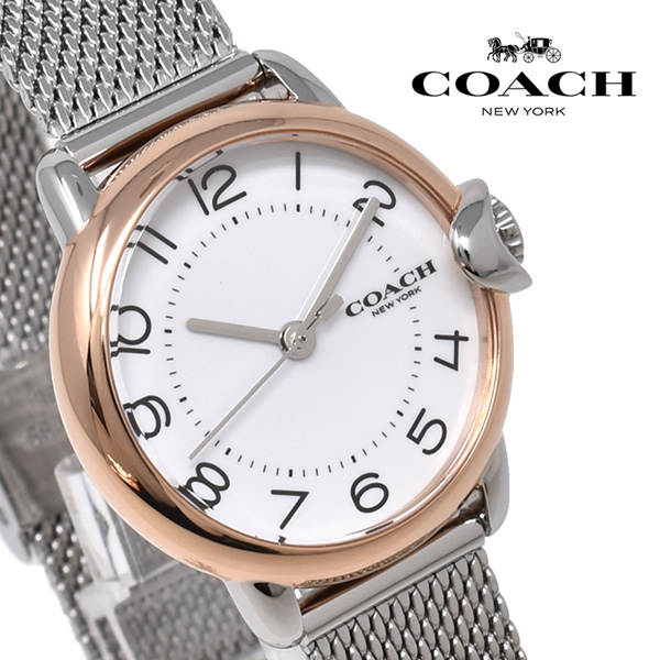 まとめ買い特価 COACH コーチ 腕時計 レディース メッシュベルト 女性用 ブランド 時計 人気 ARDEN アーデン シルバー ローズゴールド 14503864