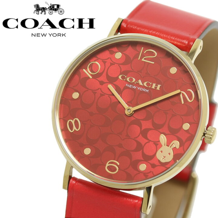 楽天市場】COACH コーチ 腕時計 兎 うさぎ 赤 レッド ゴールド 限定 