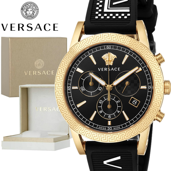 VERSACE ヴェルサーチ ベルサーチ メンズ 腕時計 スポーツ テック クロノグラフ 男性用 スイス製 ベルサーチェ VERSACE SPORT TECH ブラック VELT00119