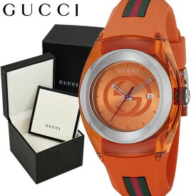 GUCCI グッチ 腕時計 ウォッチ ラバー レディース オレンジ シンク 36mm スイス製 日常生活防水 クオーツ ファッション ブランド ギフト 贈り物 プレゼント YA137311