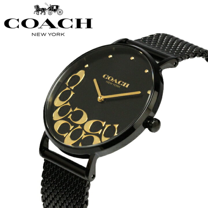楽天市場】COACH コーチ PERRY ペリー ブラック 黒 ゴールド 腕時計 