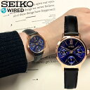 セイコー ワイアードエフ 腕時計 レディース マルチカレンダー ブルー 革ベルト レザー クオーツ ウォッチ 限定モデル SEIKO WIRED TOKYO SORA AGET721