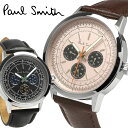 【アフターセール】【半額 50%OFF】ポールスミス 腕時計 メンズ マルチカレンダー 革 レザー ベルト ブラック ベージュ クラシック ブランド クオーツ プレゼント ギフト Paul Smith P10001 P10002