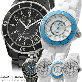 サルバトーレマーラ 腕時計 メンズ レディース セラミック ウォッチ シェル文字盤 3気圧防水 人気 SM23103 Salvatore Marra
