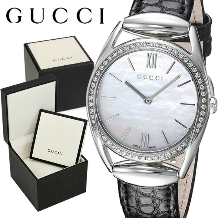 GUCCIレディース腕時計（大理石） - 腕時計(クォーツ)