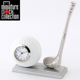 ミニチュア クロック 置時計 ゴルフ型 日本製クォーツ おしゃれ 小さい アナログ 卓上 インテリア デザイン かわいい 雑貨 レア アイテム ギフト C3231