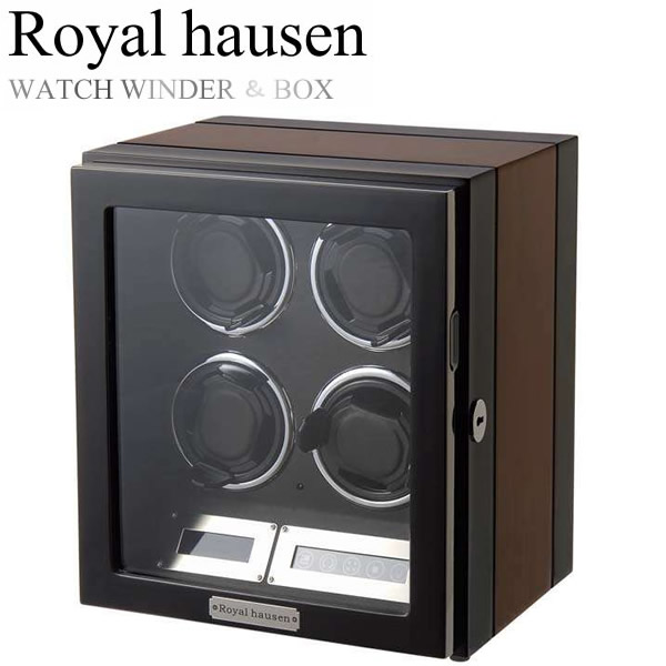 Royal Hausen ロイヤルハウゼン ワインディングマシーン 4本巻き 自動巻き 収納 ケース マブチモーター 高級 ワインダー おしゃれ インテリア gc03-q21eb