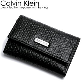 Calvin Klein カルバンクライン メンズ キーケース ブランド 人気 レザー 本革 ブラック 6連 シンプル キーリング 31ck170001 ギフト プレゼント