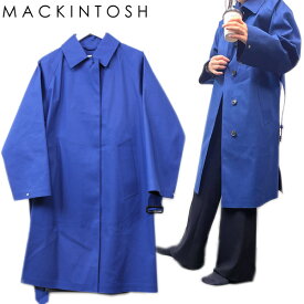 【マラソンセール】【半額 50%OFF】MACKINTOSH マッキントッシュ ゴム引き ステンカラーコート レディース コットン ブルー ブランド