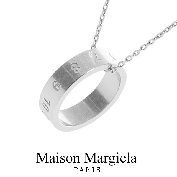 MAISON MARGIELA メゾンマルジェラ ネックレス シルバー ナンバーモチーフ ナンバーロゴ リング メンズ レディース ブランド  イタリア製 SM1UU0016 S12967 951 売れ筋アイテム | CAMERON