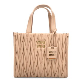 ミュウミュウ バッグ レディース MIUMIU マテラッセレザー トートバッグ 5BG263 N88 カメオベージュ