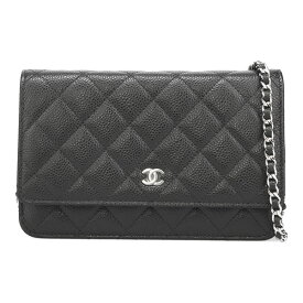 シャネル チェーンウォレット レディース CHANEL クラシック AP0250 Y01588 C3906 ブラック シルバー金具