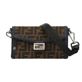 フェンディ バッグ メンズ FENDI バゲット ソフトトランク フォンポーチ 7AS139 AFBV F1MLW ブラウン+ネイビー