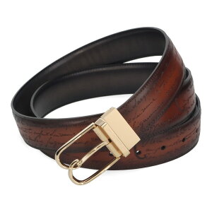�x�����b�e�B �x���g �����Y BERLUTI ���F�l�`�A �X�N���b�g���U�[ 35MM�x���g �u���E��+�u���b�N �S�[���h�o�b�N�� 208006