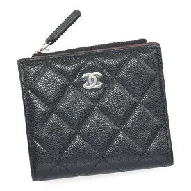 シャネル 財布 レディース CHANEL マトラッセ AP3388 B15532 C3906 ブラック シルバー金具