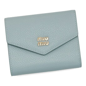 ミュウミュウ 財布 レディース MIUMIU ヴィッテロダイノレザー 折り財布 5MH040 ADT7 F0035 LINFA ペールグリーン