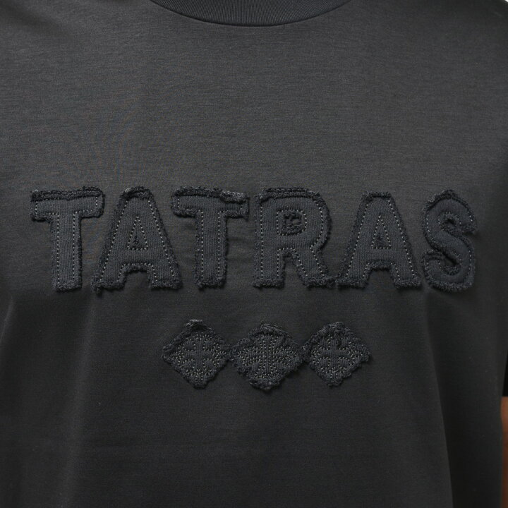 楽天市場】TATRAS（タトラス）TATOタト パッチワークロゴS/Sクルー 