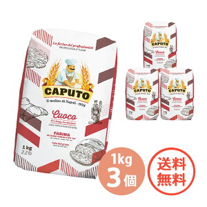 【 CAPUTO カプート サッコロッソ・クオーコ 1kg × 3】3個 送料無料 3kg ピザ用 小麦粉 ピザ ピッツァ パン ホームベーカリー ベーグル 食パン 中華めん ドーナツ アメリカンドッグ 製菓 製パン