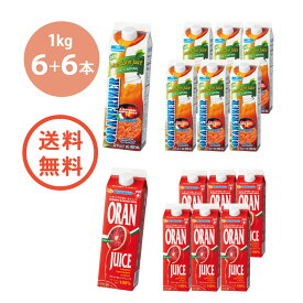 【 ブラッド マンダリン オレンジジュース 1kg × 12本 】 ストレート 果汁100％ ジュース 冷凍 紙パック 濃厚 美味しい オレンジ みかん ビタミンC ヘルシー オランフリーゼル シチリア イタリア カクテルベース 半解凍で シャーベット ！ 高級オレンジジュース 送料無料