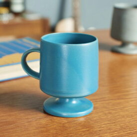 [79998][アングル ANGLE]マグカップ MIA MUG / LIGHT BLUEcamori 送料無料 BLUE マグカップ CUP 脚付き コップ ブラウン 陶器 食器 ヴィンテージテイスト ギフト インテリア 日本製