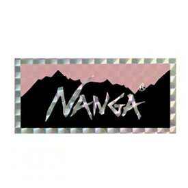 NANGA ホログラフィック ロゴ ステッカーピンク×ブラック ナンガ