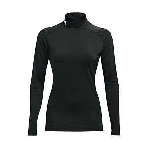 A_[A[}[(UNDER ARMOUR) UA HG Armour Comp Mock LS BLACK/WHITE