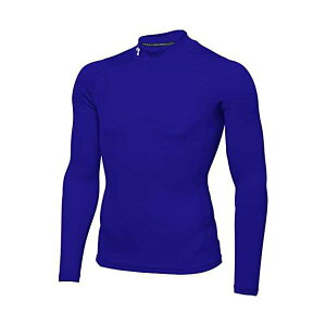 A_[A[}[(UNDER ARMOUR) UA HG Armour Comp Mock LS Royal/WHITE