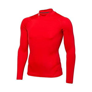A_[A[}[(UNDER ARMOUR) UA HG Armour Comp Mock LS Red/White