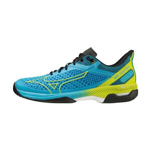 ミズノ(MIZUNO) テニスシューズ ウエーブエクシード ツアー5 AC 61GA227025 ライトブルー/イエロー/ブラック