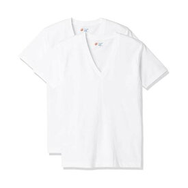 ヘインズ(Hanes) 2枚組 ジャパンフィット ドライ 半袖 Japan Fit Vネック H5215 メンズ ホワイト