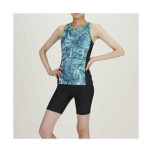 ミズノ(MIZUNO) フィットネス水着 レディース セパレーツ(3.5分丈) N2JG0345 グリーン