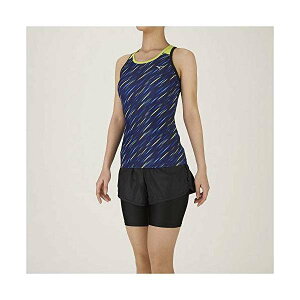 ミズノ(MIZUNO) フィットネス水着 ジム用 レディース セパレーツ(3分丈) N2JG984427 ブルー
