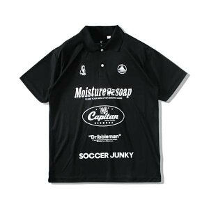 サッカージャンキー(Soccer Junky) モイスチャーソープ ドライポロシャツ SJ25A22 ブラック