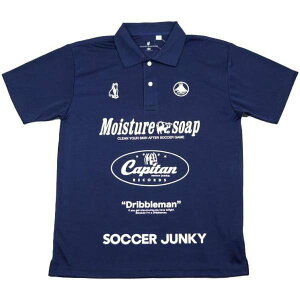 サッカージャンキー(Soccer Junky) ドライポロシャツ 架空スポンサーロゴ SJ25A22 ネイビー(21)