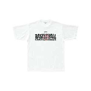 アシックス(ASICS) バスケットボール ユニセックス プリントTシャツ 半袖 XB6485 01(ホワイト)