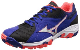 ミズノ(MIZUNO) ハンドボールシューズ ウエーブガイア3 幅広2E 軽量 ブルー/シルバー/ブラック X1GD185003