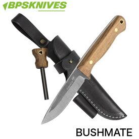 【BPS KNIVES】 BUSHMATE アウトドアナイフ 炭素鋼 ウクライナ産 ブッシュメイト 天然木 キャンプ　フルタング