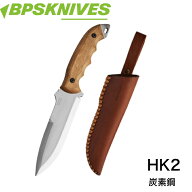 【BPS KNIVES】 HK2 アウトドアナイフ 炭素鋼 ウクライナ産 BPS ナイフ ウォルナット フルタング