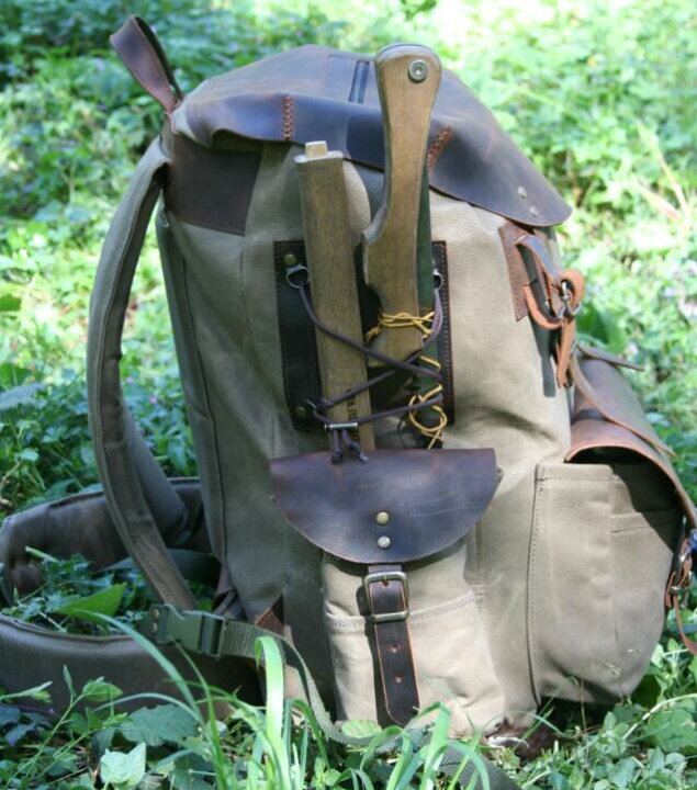 楽天市場】【ハンドメイド】ブッシュクラフト レザーキャンバスバック 