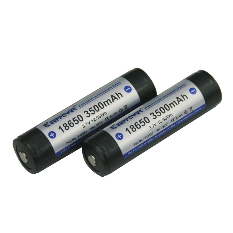 リチウムイオン電池 18650 海外 激安通販ショッピング 2本 KRRPPOWER ×2本