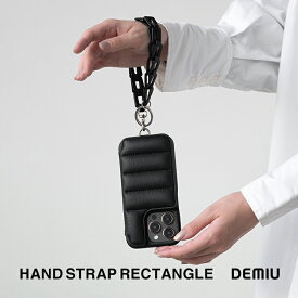 【ポイント10倍】【公式ショップ】DEMIU デミュウ Hand STRAP Rectangle ハンドストラップ レクタングル iPhone 15 14 13 12 11 Pro Max mini iPhoneケース スマートフォン スマホ 落下防止 ヨーロッパレザー フレンチレザー 本革 牛革[◆]
