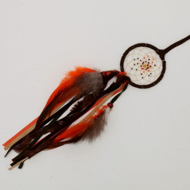 訳あり、在庫処分品2.5インチ(6.3cm)　ドリームキャッチャー DCF1BR ブラウン北米インディアンに伝わる神話/カナダ先住民の手作り　本当のドリームキャッチャー/カナダ製