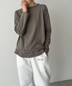 【送料無料】harmonie-OrganicCotton-(アルモニ オーガニックコットン）ふんわり天竺裾ラウンドロングTシャツキャナルジーン レディース タンクトップ ふんわり 天竺 裾ラウンド ロングTシャツ harmonie アルモニ