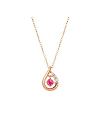 (W)【7月誕生石】K18ピンクゴールドネックレス Canal 4℃ カナルヨンドシー アクセサリー・腕時計 ネックレス ブラウン【送料無料】[Rakuten Fashion]