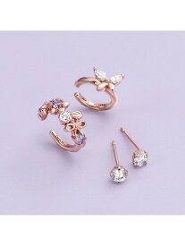 【Spring Collection】シルバー ピアス&イヤーカフ 3点SET Canal 4℃ カナルヨンドシー アクセサリー・腕時計 ピアス ゴールド【送料無料】[Rakuten Fashion]